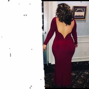 Long red formal dress
